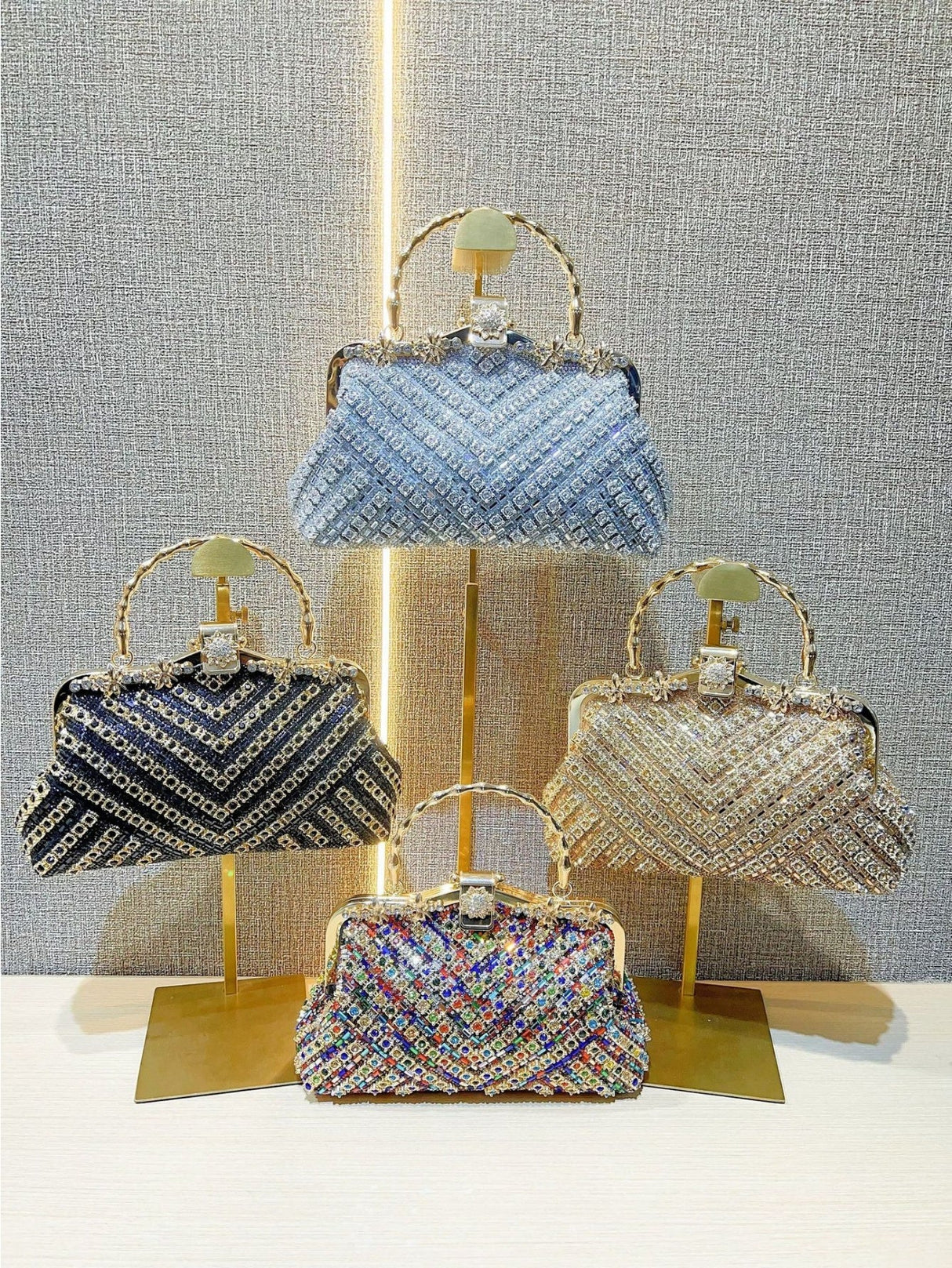 Liber Four Seasons ACC Rivet Diamond Shell Bag