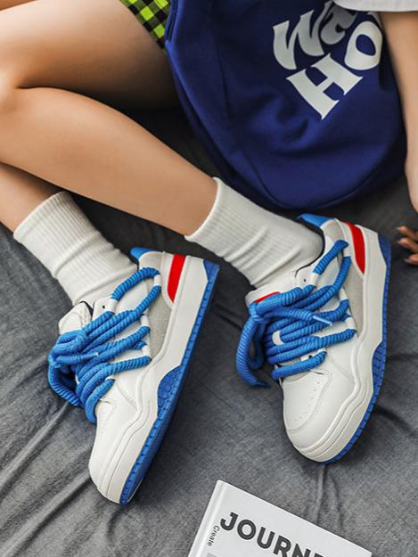 Trendy Color-blocked Casual Sneakers