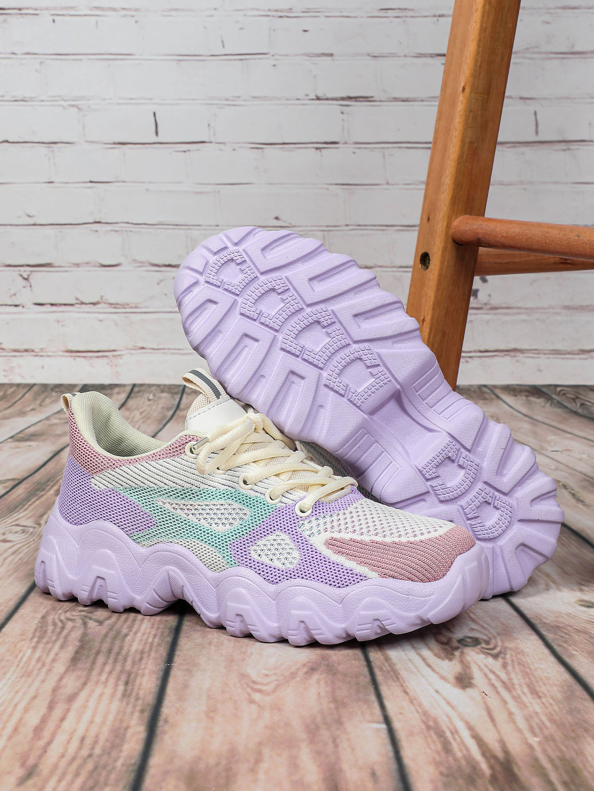 Color-blocked Unisex Casual Sneakers