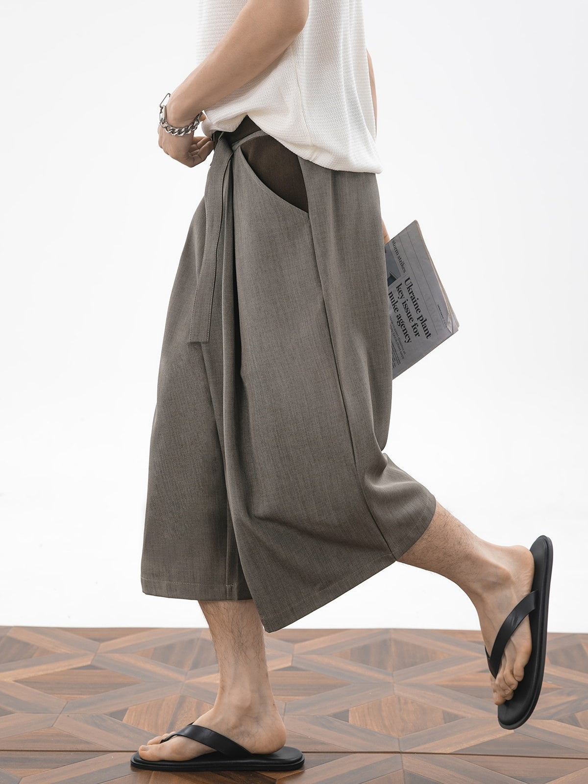 Cleanfit Patchwork 7 Points Dress Pants Shorts