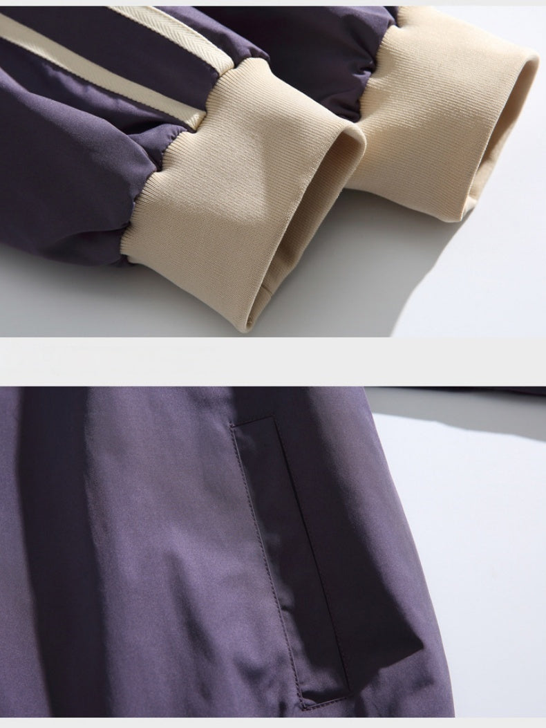 Color Matching Stripes Pilot Jackets