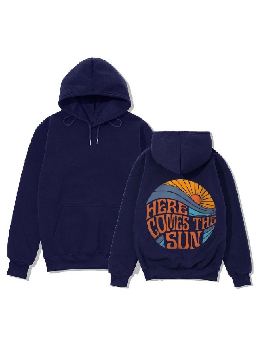 Forever Chasing Sunsets Loose Casual Hooded Sweatshirt
