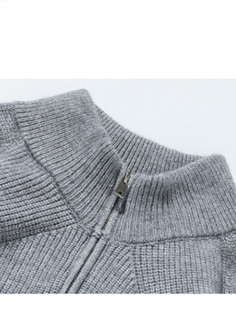 Minimalist Style Leisure Loose Stand Collar Cardigans