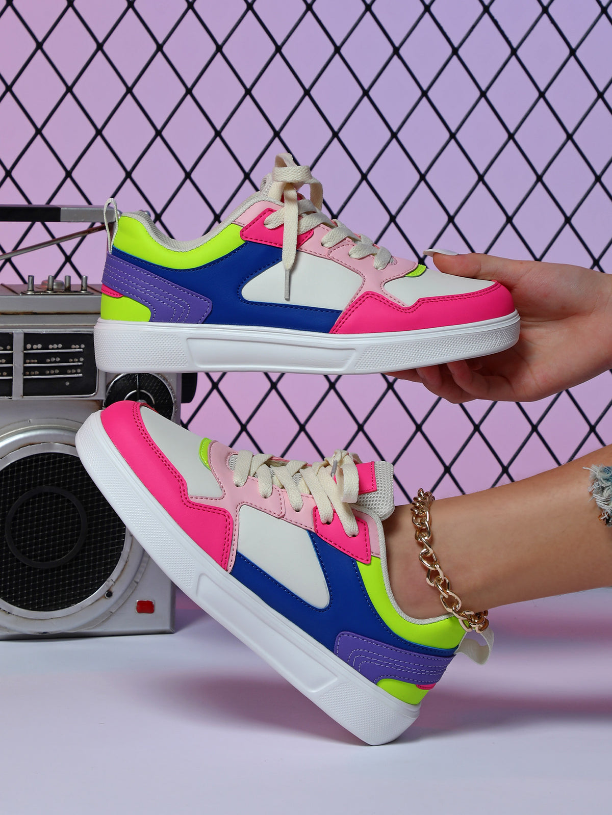 Color-blocked Women's Sneakers