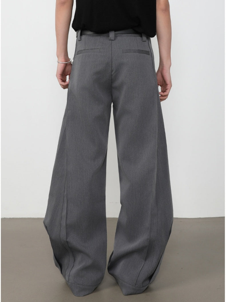 Retro Machete Stereo Gathering Cleanfit Dress Pants Pants