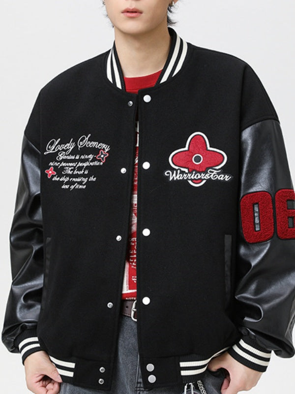 Liber Autumn Neutral wear Embroidery Color matching Jackets