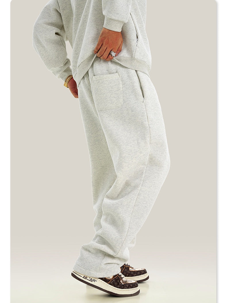 Loose Plush All-match Straight-leg Sweatpants