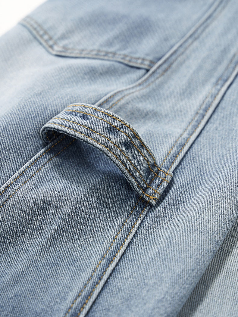 Retro Washing Old Blended Wide-leg Tooling Jeans