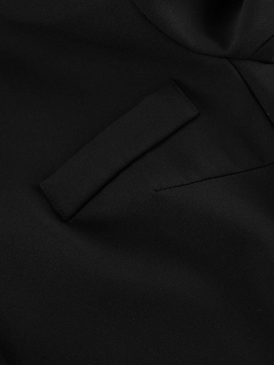 Suit-Paneled Lace Short Dress