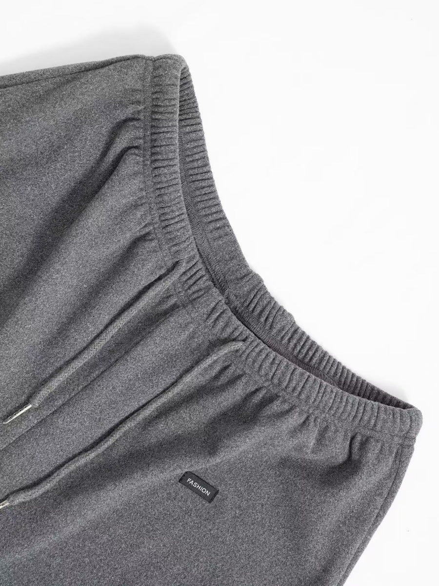 Wide-leg Pants With Drawstring Soft Elastic Waistband Loose Casual Trousers