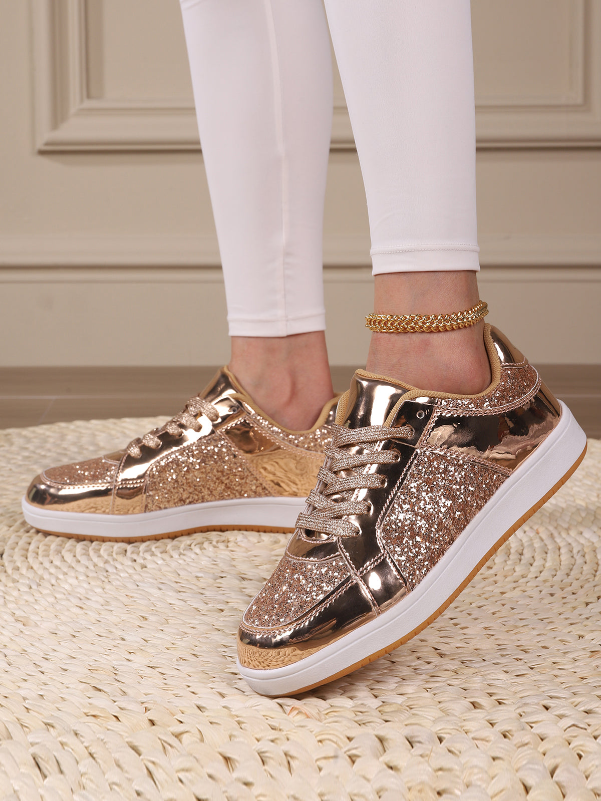 Sequined Women's Sneakers