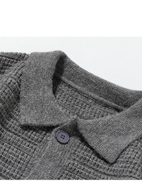 Old Money Style Cleanfit Retro Cardigan Sweater