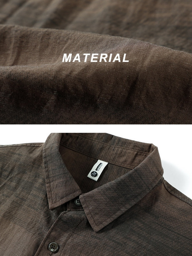 Retro Gradient Flax Shirts