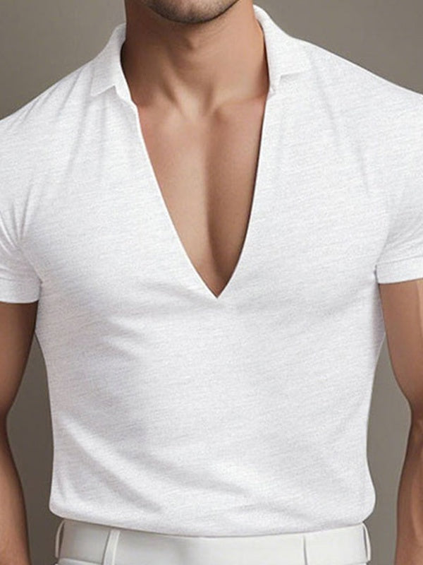 Leisure V-neck Comfort Breathable T-shirts