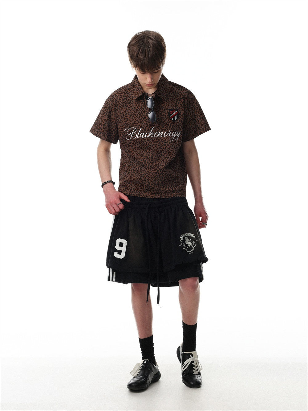 Leopard Print Vibe Letter Loose-fit POLO