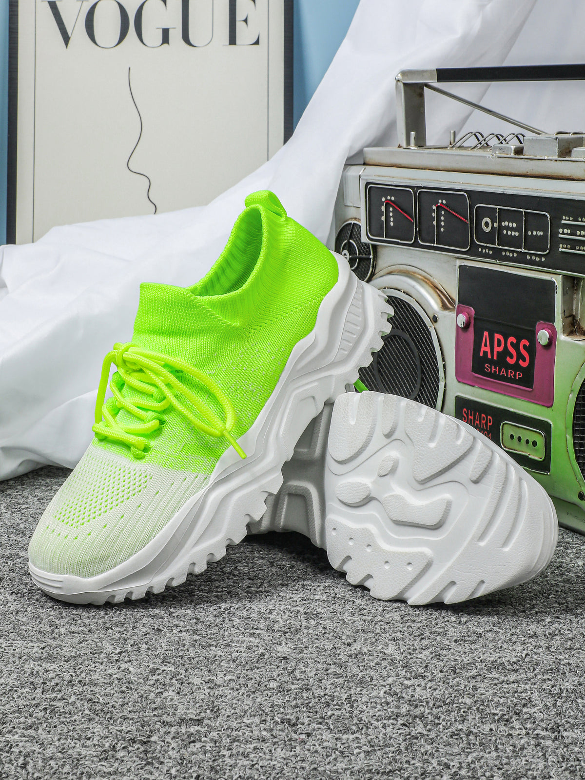 Color-blocked Unisex Casual Sneakers
