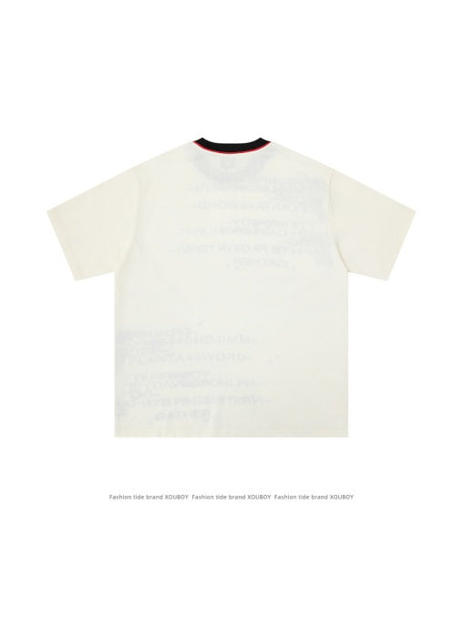 Vintage Letter Printed Loose-fit Ins T-shirts