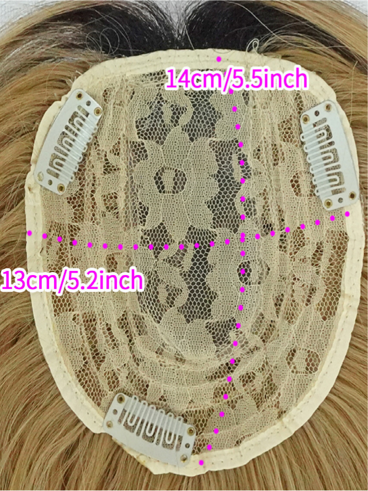 Invisible, Seamless Synthetic Long Wig That Covers Gray Hair