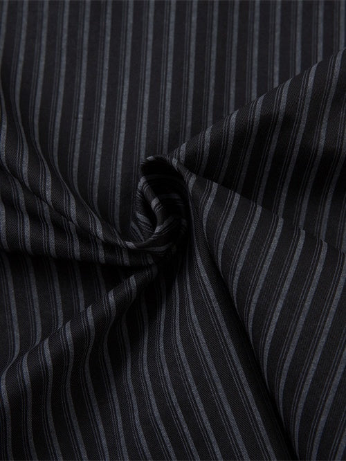 Fake Two Pieces Splicing Vertical Stripe Loose Long-sleeved Shirt