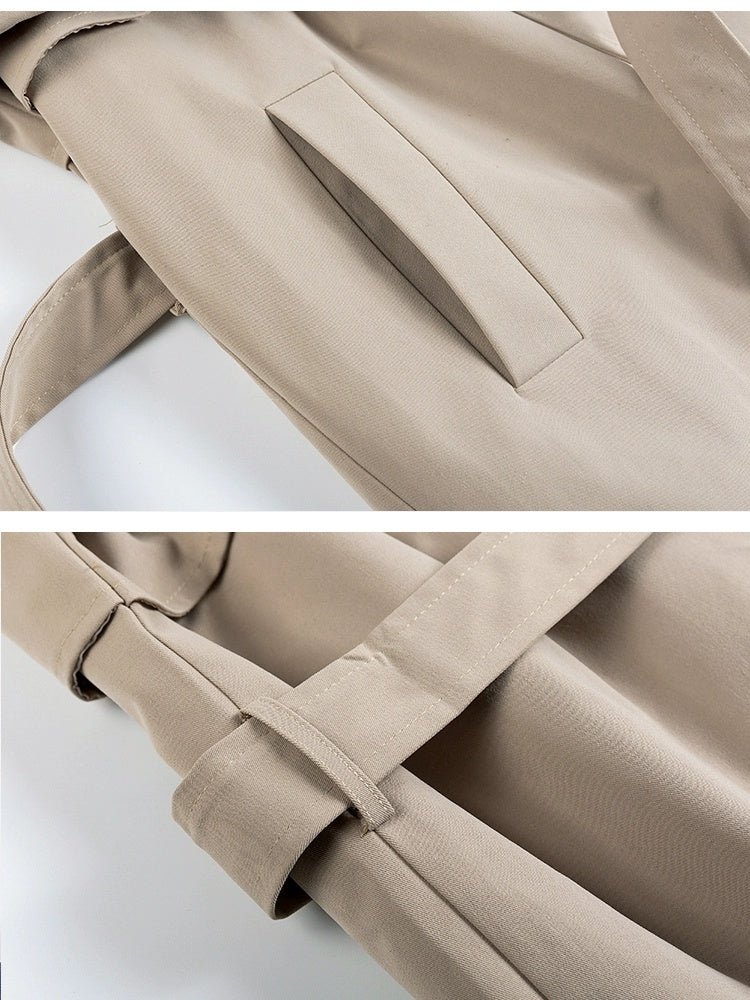 Leisure Double-breasted Loose Mid-length Trench Coats