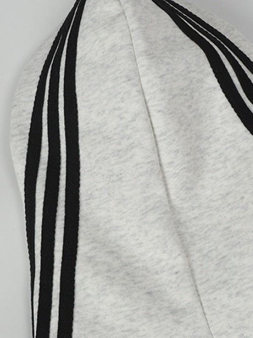 Jersey Style Distressed Letter Print Pole Bar Hoodies