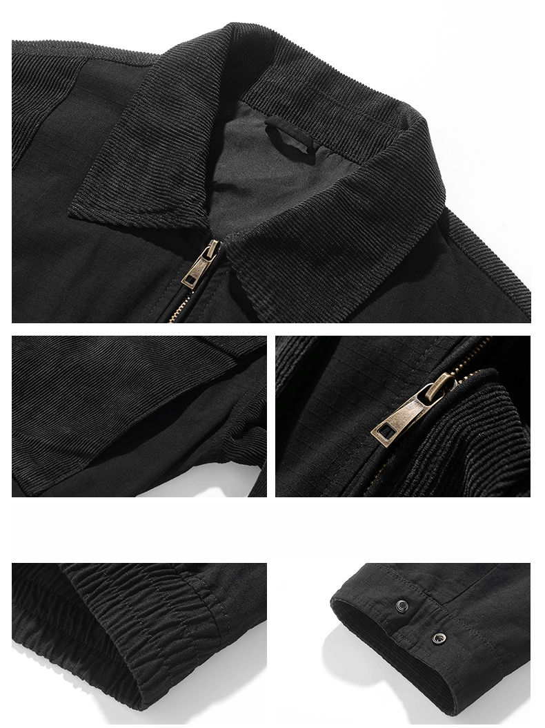 Splicing Contrasting Colors Design Outdoor Leisure All-match Lightweight Work Jacket