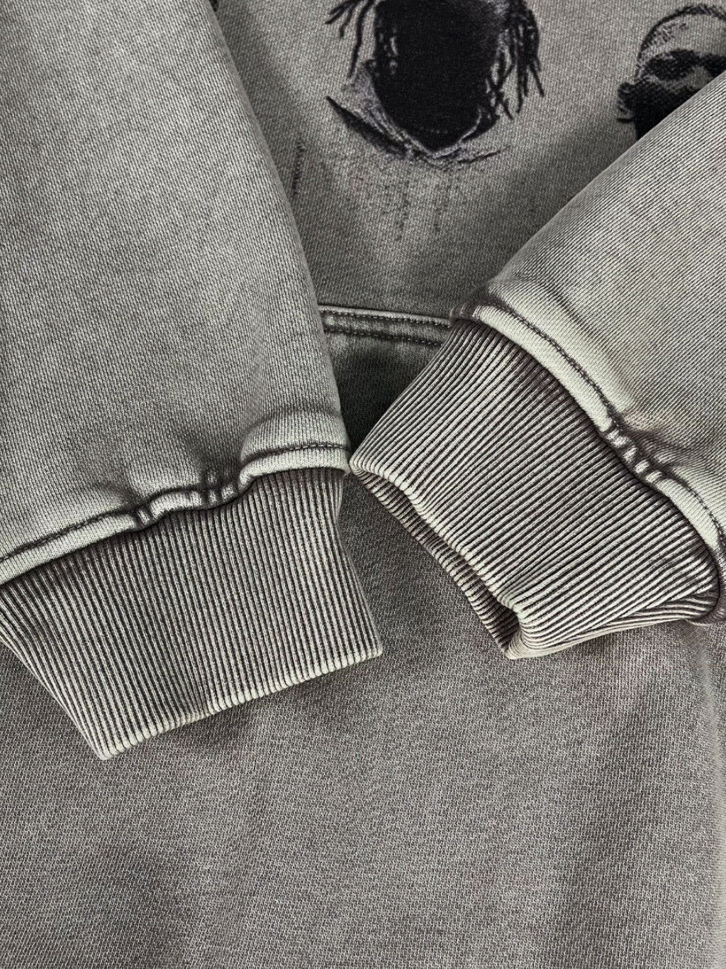 Hip Hop Digital Direct Injection Portrait Print Washing And Aging Hoodies