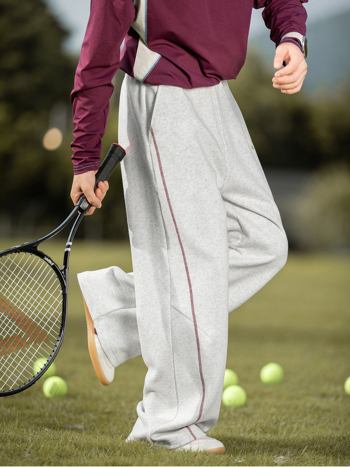 Liber Autumn Men's Embroidery Stripes Pants