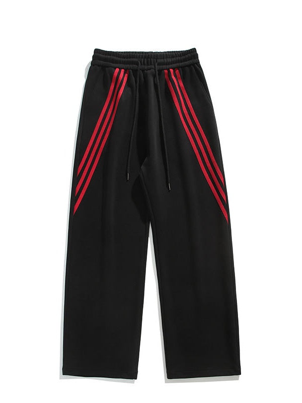 Liber Autumn Neutral wear Color matching Stripes Pants