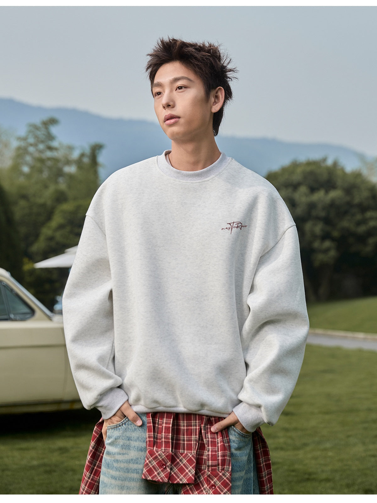 Liber Autumn Men's Printed Letter Sweatshirts&Hoodies