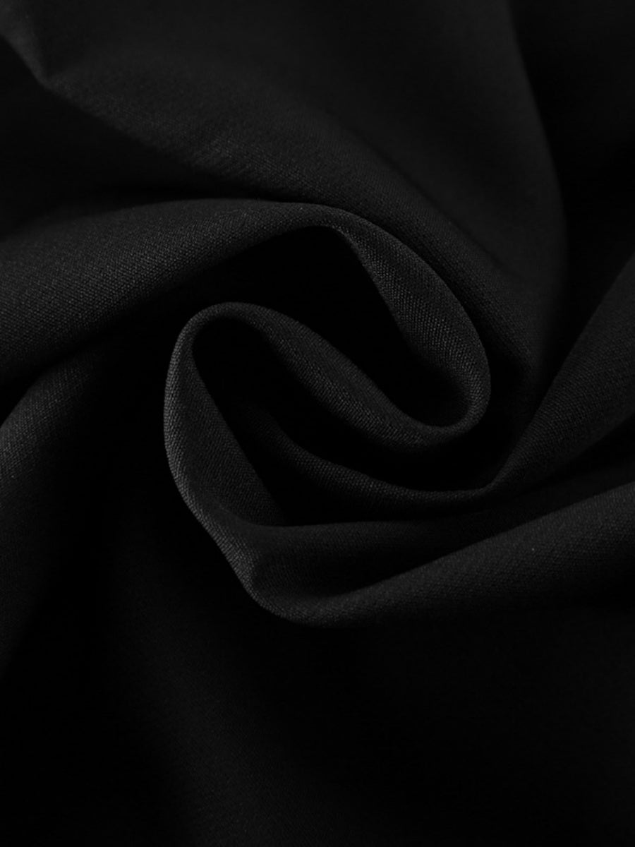 V-neck Waist Button-down Blazer