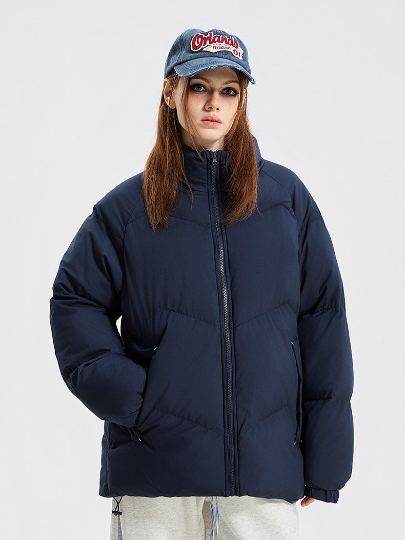 Solid Thermal Insulated Winter Puffer Jacket