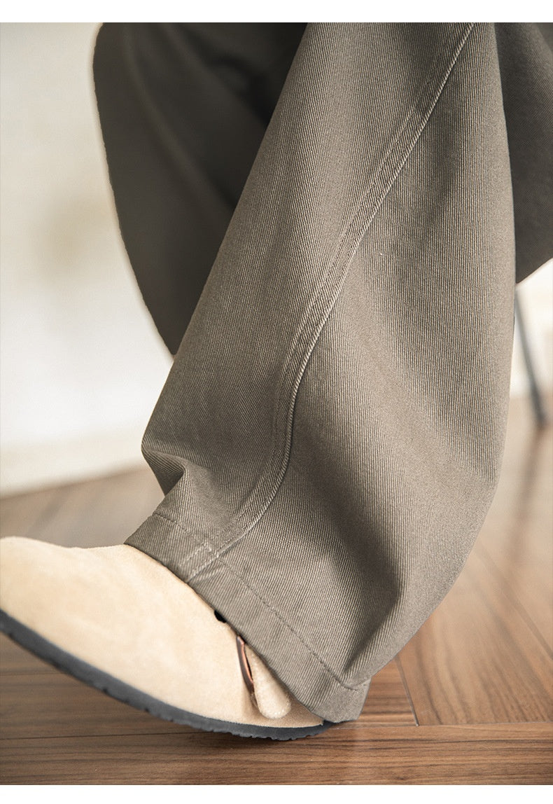 Liber Autumn Men's None Solid Color Pants