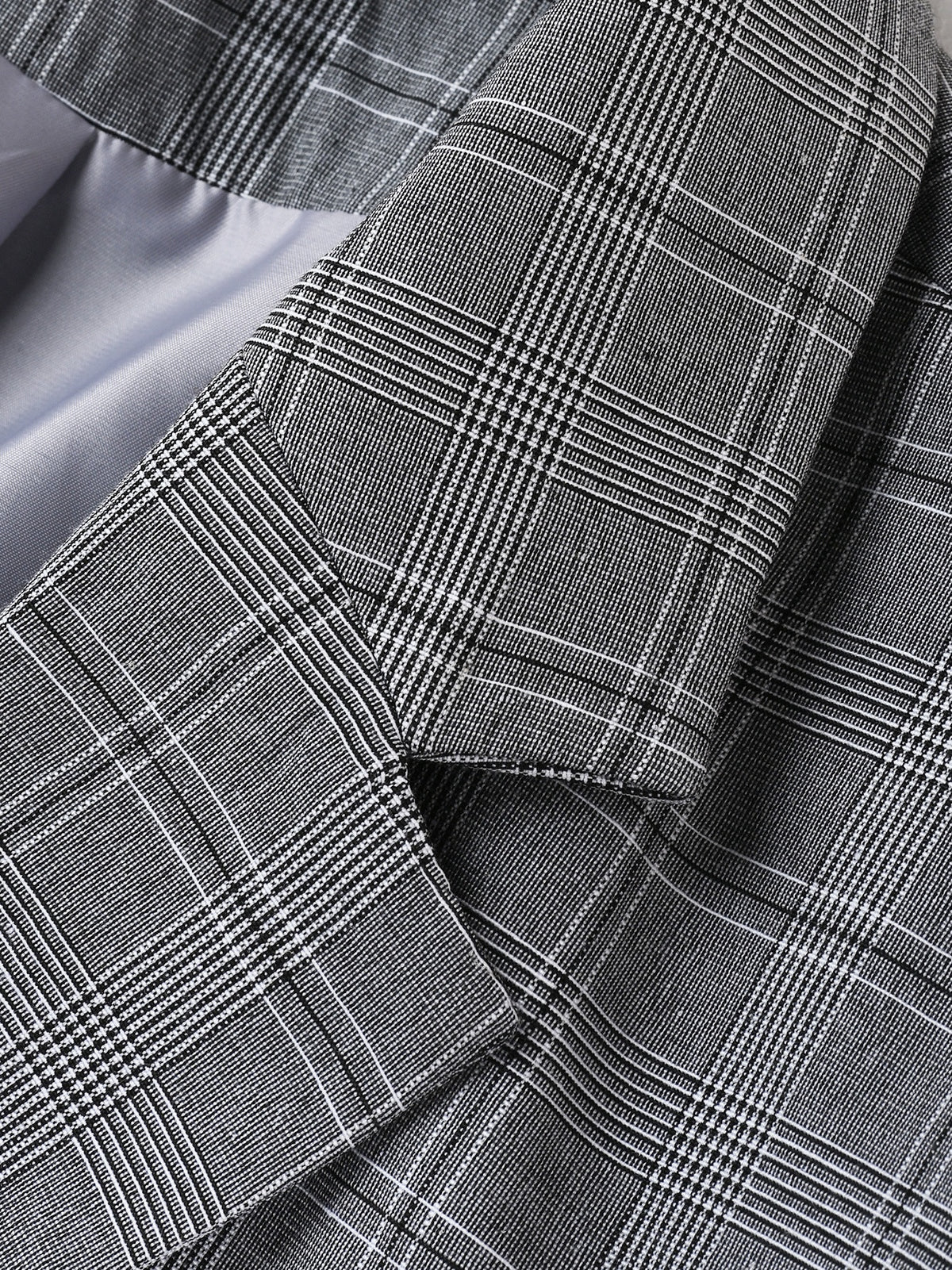 Light Business Leisure Plaid Suit Set 2-piece Sets