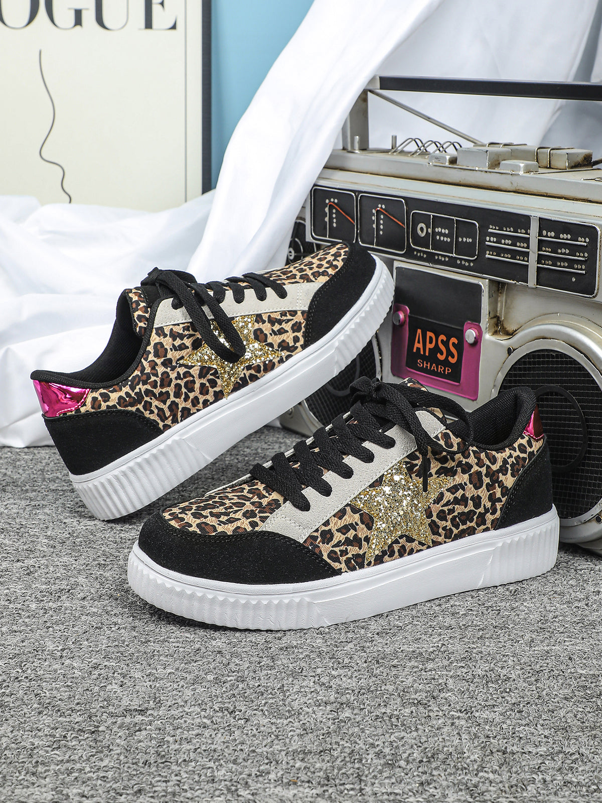 Leopard Print Unisex Casual Sneakers
