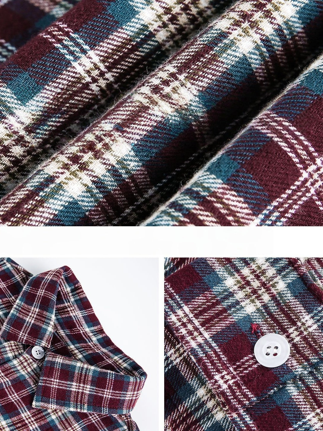 Liber Autumn Men's Color matching Plaid Shirts