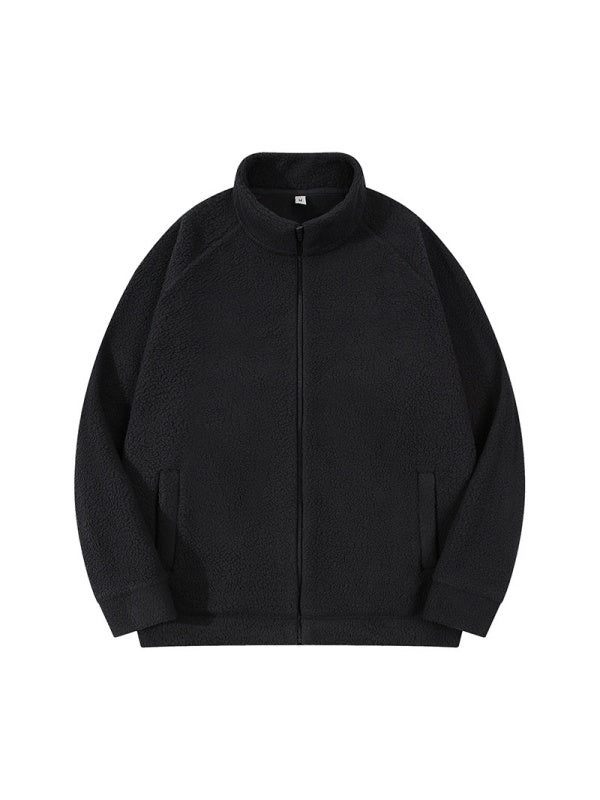 Fleece Plush Thickening Stand Collar Jackets