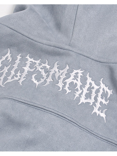 Neutral wear Embroidered Pattern Solid Color Sweatshirts&Hoodies