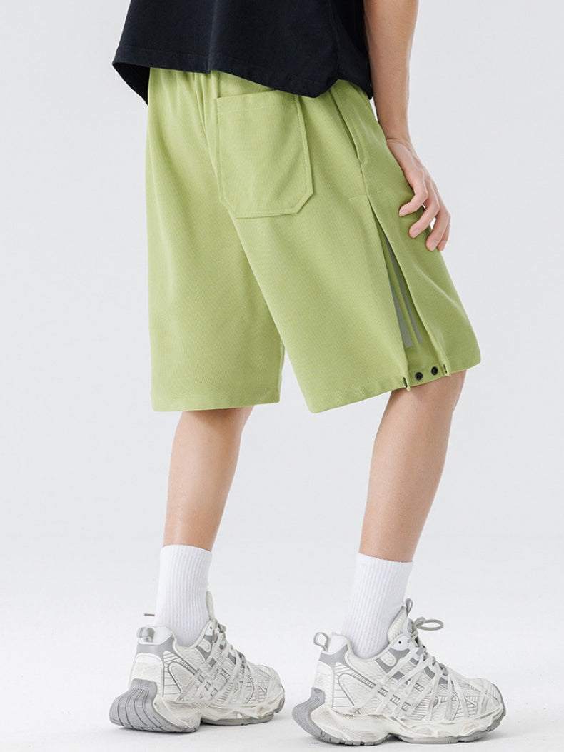 Side Slit Printed Five Points Shorts