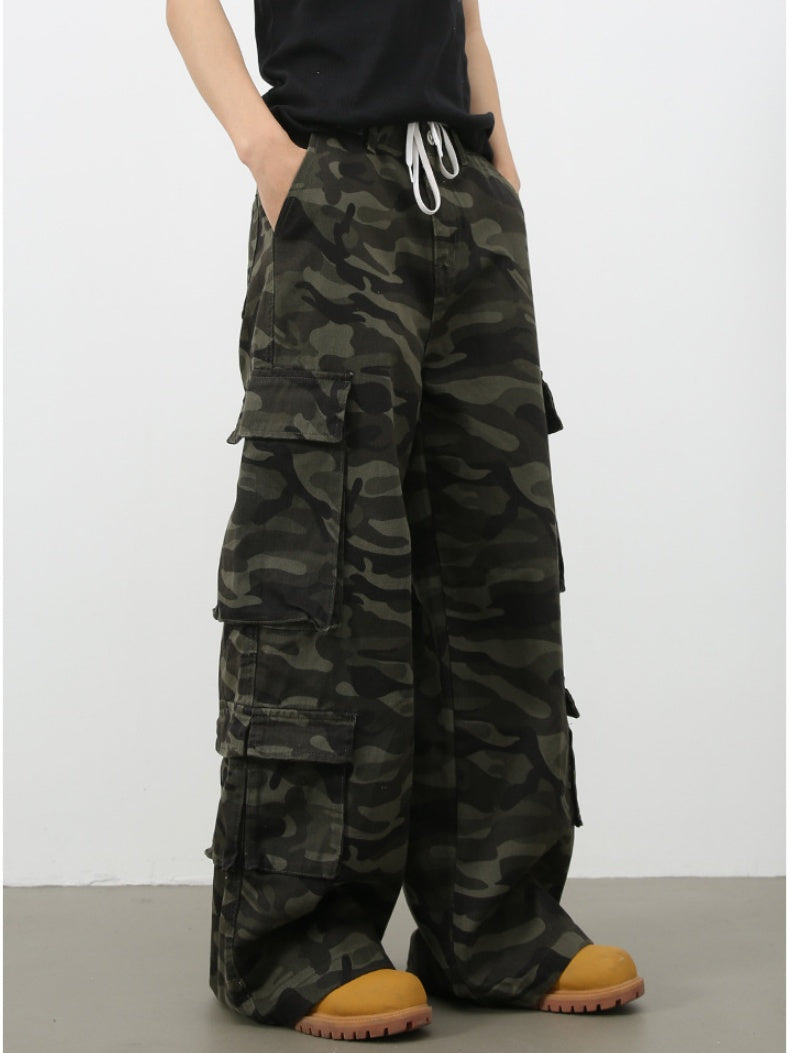 Vibe Camouflage Straight-fit Loose-fit Jeans