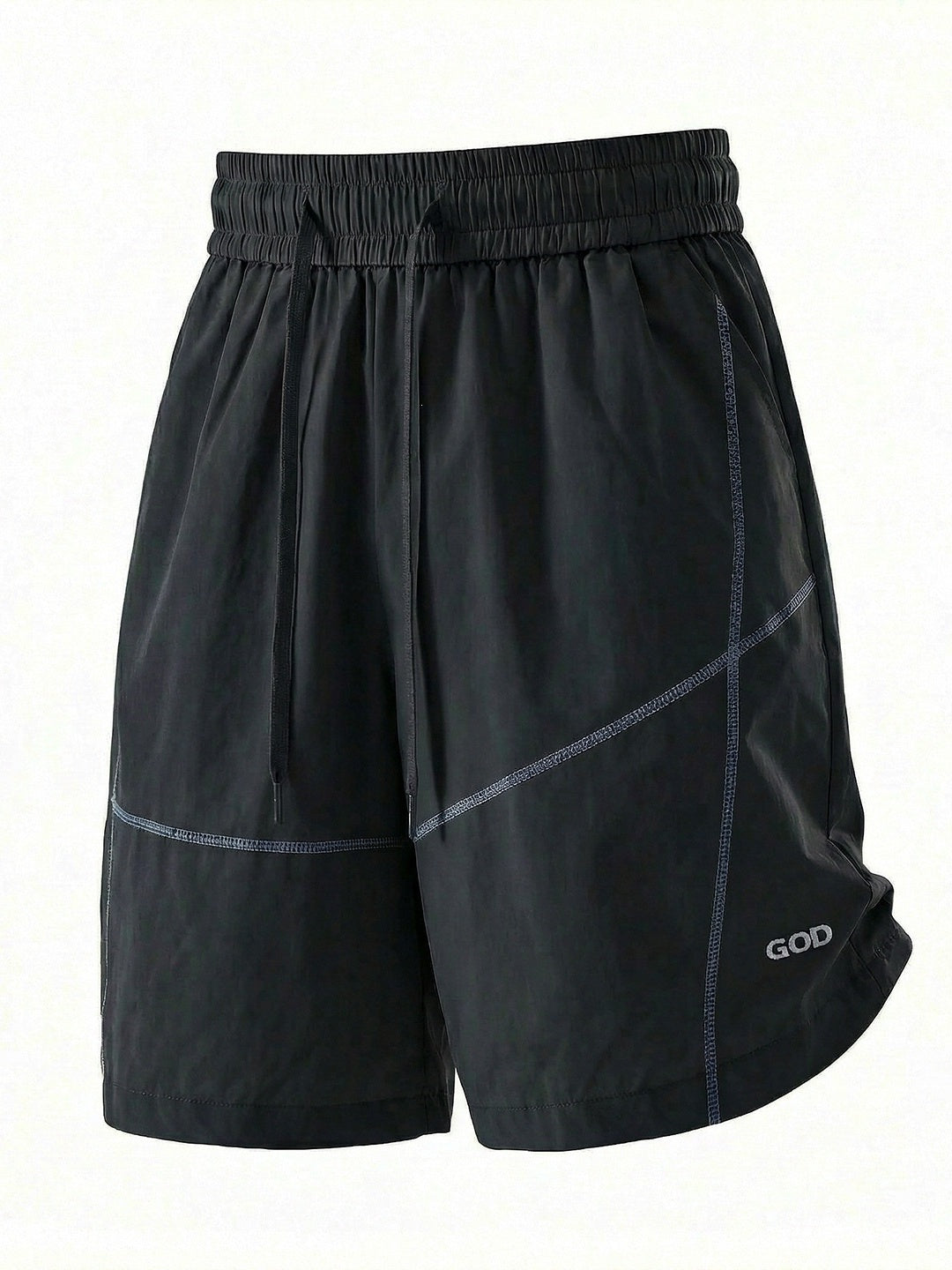 Water-repellent Reflective Color-blocked Lightweight Breathable Five Points Shorts