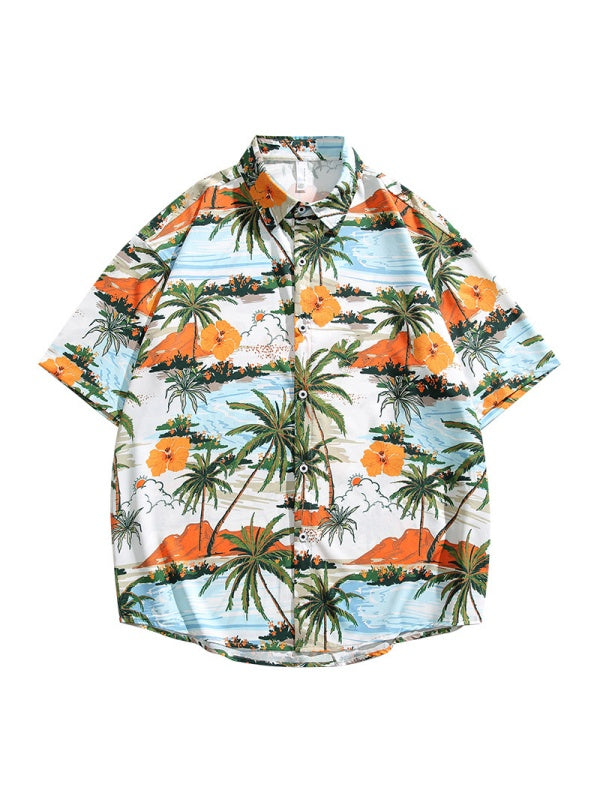 Hawaii Printed Loose-fit Beach Shirts