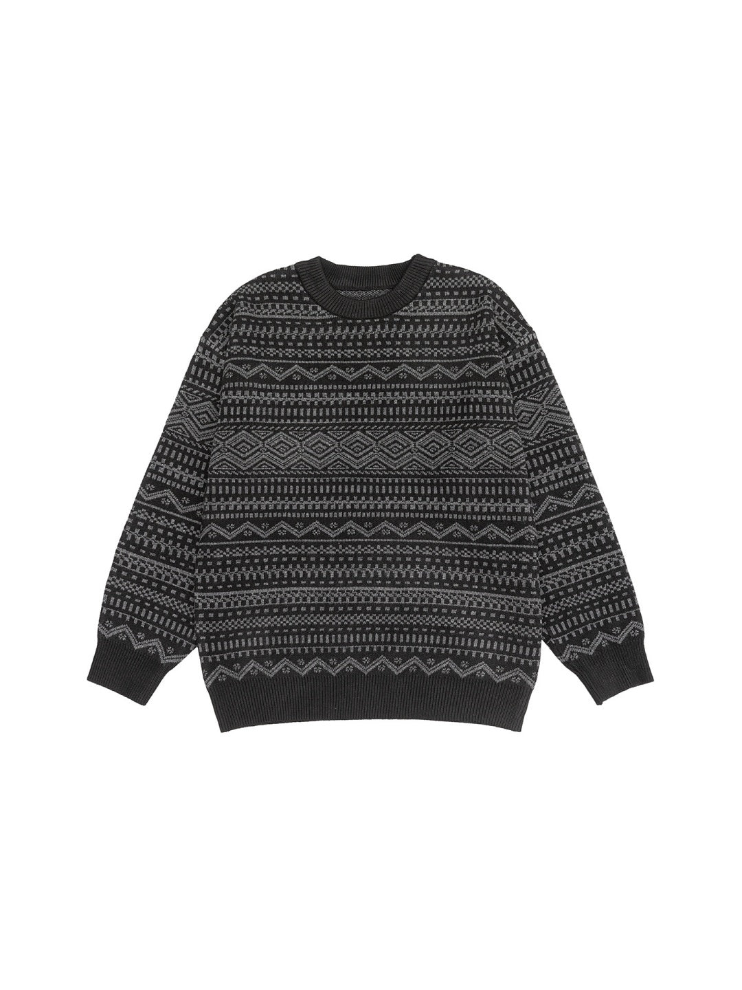 Retro Fair Isle Pattern Sweater Sweaters