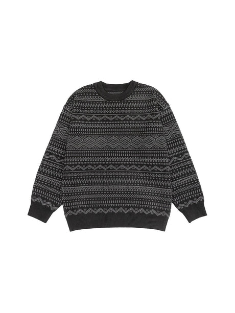 Retro Fair Isle Pattern Sweater Sweaters