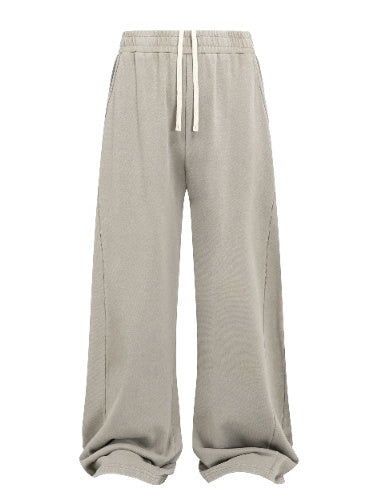 Liber Summer Neutral wear Trouser leg stitching Solid Color Pants