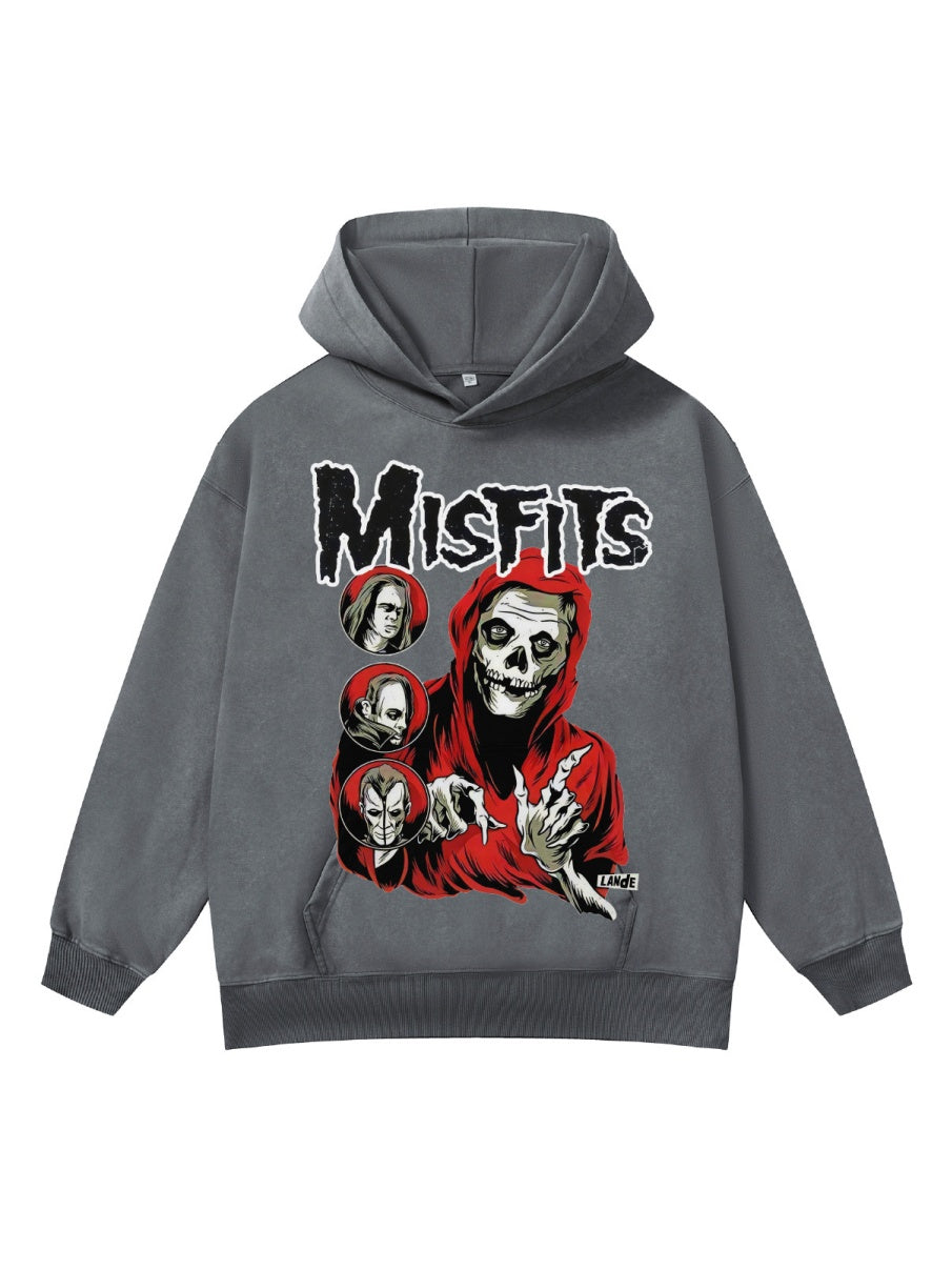 American Street Couple Direct Inkjet Printing Washing Versatile Sweatshirt