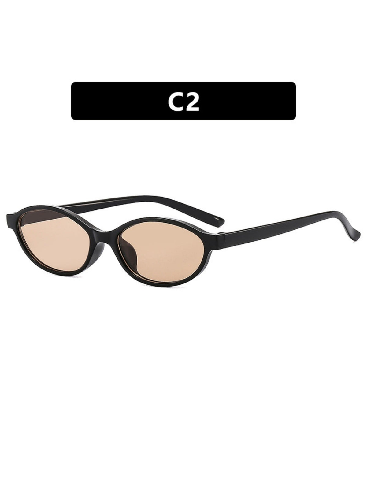 Lunettes de soleil élégantes à monture ovale