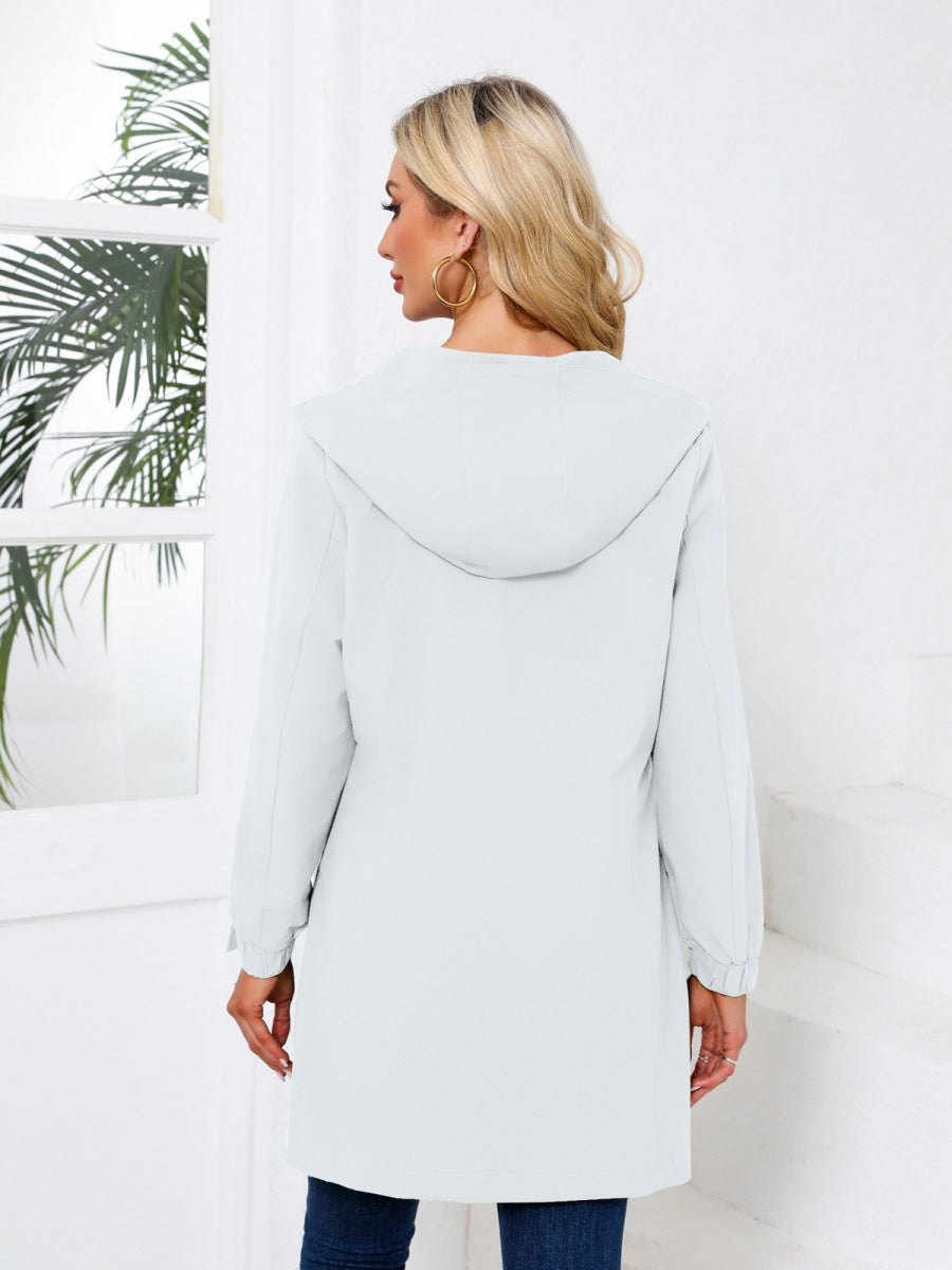 Outdoor Sports Water Proof Hooded Long Sleeve Loose Leisure Windproof Zipper Jackets