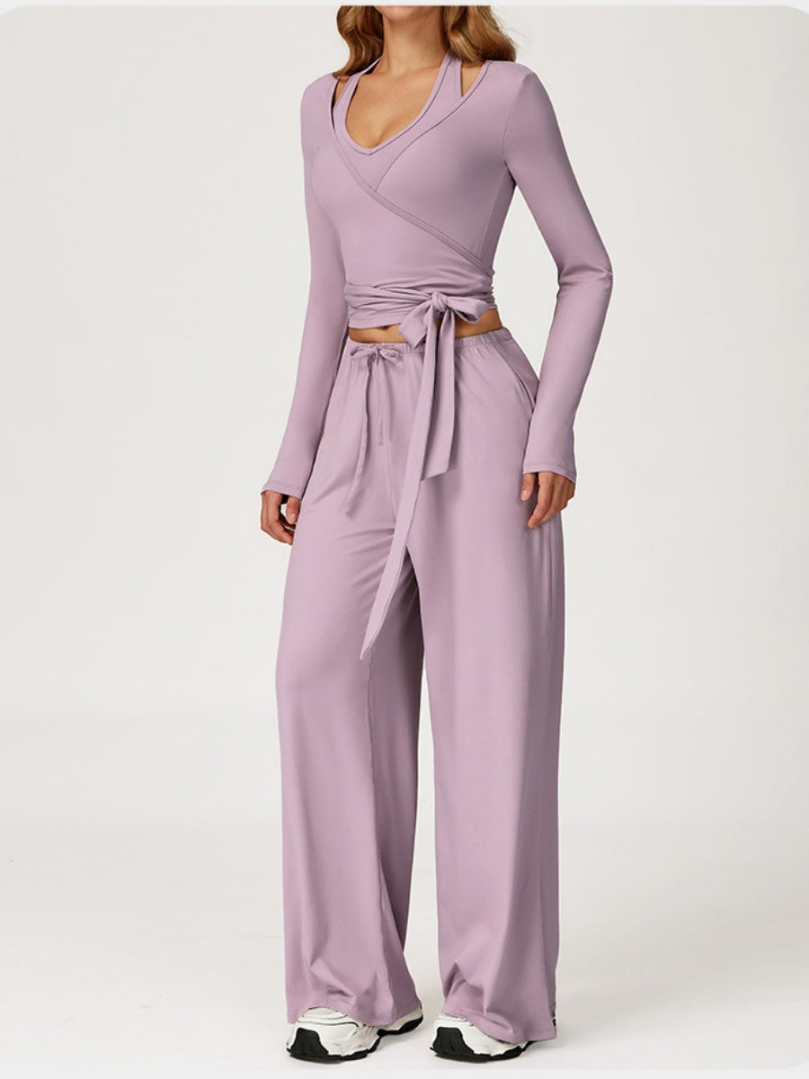 Sanded Yoga Quick-drying Sports Three-piece Gym Outfit