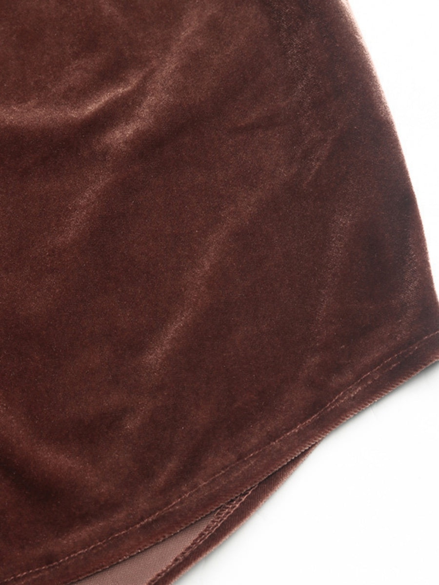 Long-sleeved Velvet Cardigan Blouse&Shirts